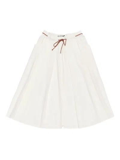 Bimba Y Lola A-line Midi Skirt In White