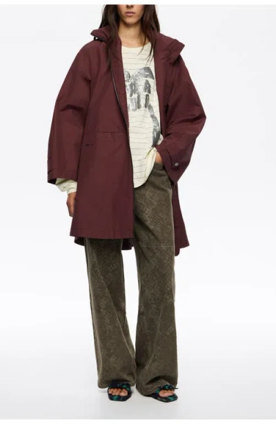 Bimba Y Lola A-line Trench In Burgundy