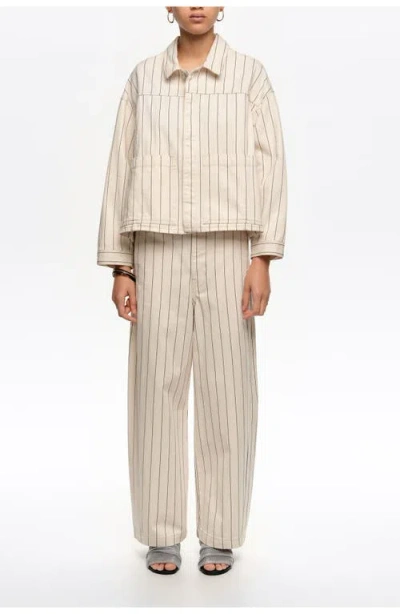 Bimba Y Lola A-line Washed Denim Jacket In Gold