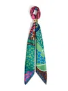 Bimba Y Lola Abstract-pattern Scarf Charm In Blue
