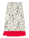 Bimba Y Lola Abstract-pattern Skirt In Neutral