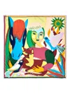 Bimba Y Lola Abstract-print Scarf In Green
