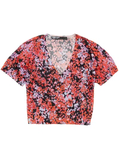 Bimba Y Lola Abstract-print T-shirt In Rot