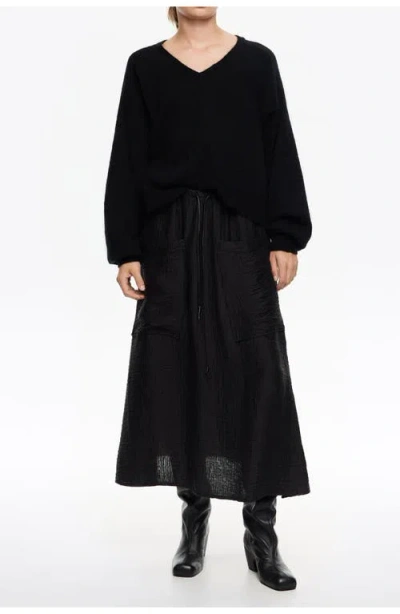 Bimba Y Lola Adjustable Waist Skirt In Black