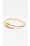Bimba Y Lola Aged Rigid Textured Snake Bracelet In Gold