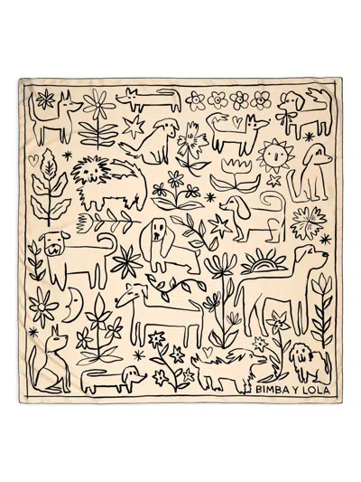 Bimba Y Lola All-over Print Scarf In Neutral