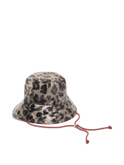 Bimba Y Lola Animal-print Bucket Hat In Neutral