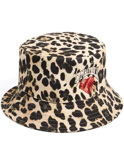 Bimba Y Lola Animal-print Bucket Hat In Neutrals