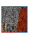 Bimba Y Lola Patchwork Scarf With Contrast Borders In Multi