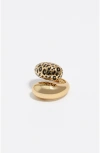 Bimba Y Lola Animal Print Ring In Purple