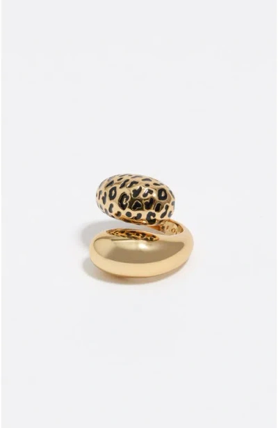 Bimba Y Lola Animal Print Ring In Purple