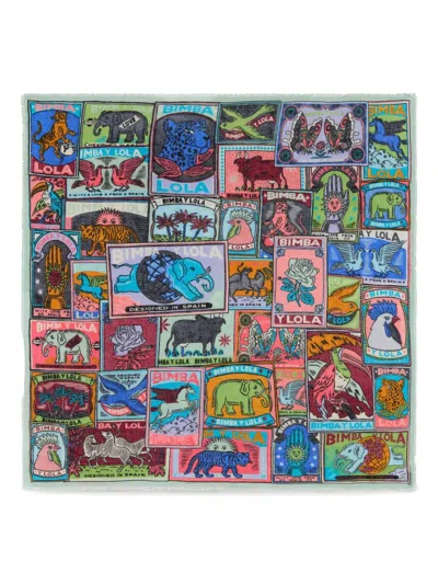 Bimba Y Lola Animal-print Silk Scarf