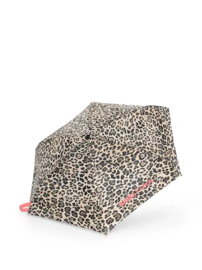 Bimba Y Lola Animal-print Umbrella In Neutrals