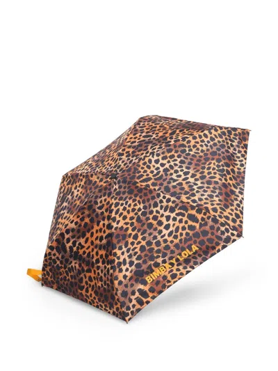 Bimba Y Lola Animal-print Umbrella In Neutrals