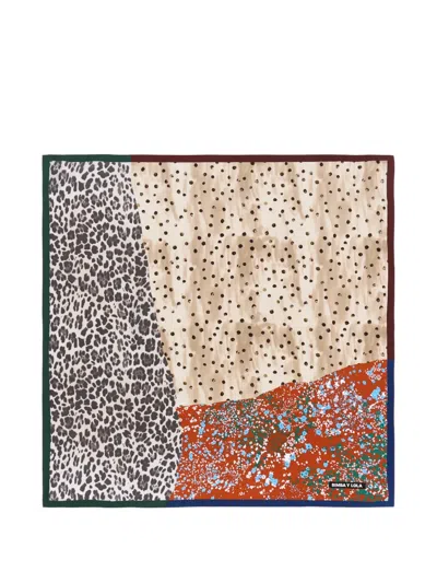 Bimba Y Lola Animal-pattern Scarf In Brown