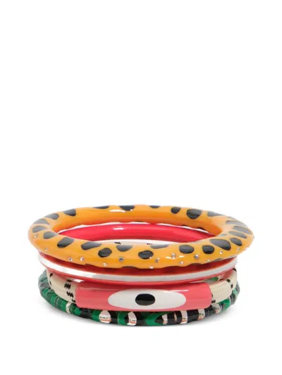 Bimba Y Lola Animal-print Bangles Bracelet In Multi