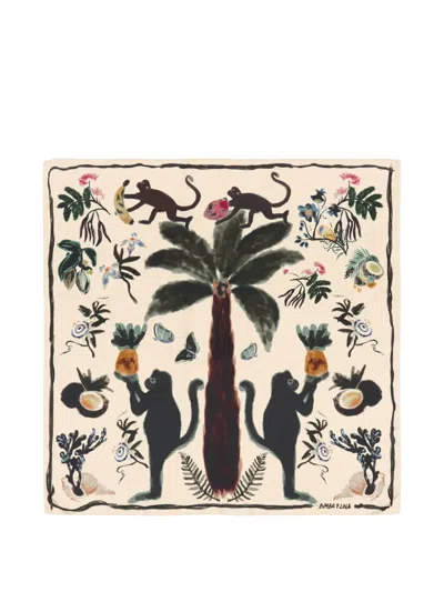 Bimba Y Lola Animal-print Scarf In Neutral