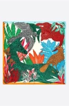 Bimba Y Lola Animals Tropical Vegetation Scarf In Multi