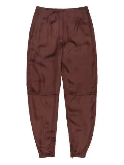 Bimba Y Lola Ankle-zip Trousers In Brown