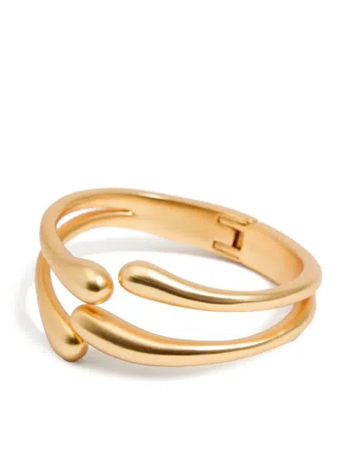 Bimba Y Lola Asymmetric Cuff Bacelet In Gold