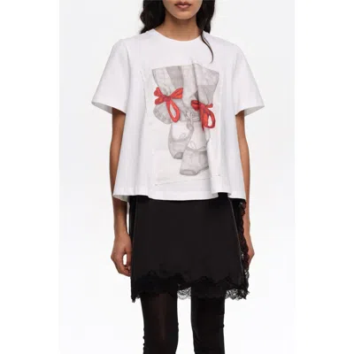 Bimba Y Lola Ballerinas Logo A-line T-shirt In White