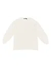 Bimba Y Lola Balloon-sleeve Eyelet-detail Sweater In Neutral