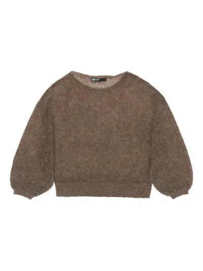 Bimba Y Lola Balloon-sleeve Sweater In Brown