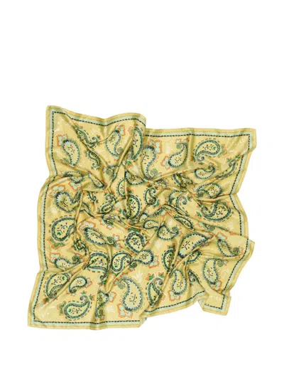 Bimba Y Lola Banana Paisley-print Scarf In Yellow
