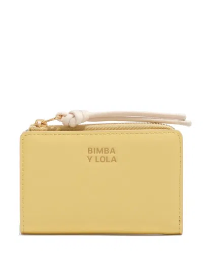 Bimba Y Lola Banana Zip Leather Wallet In Yellow