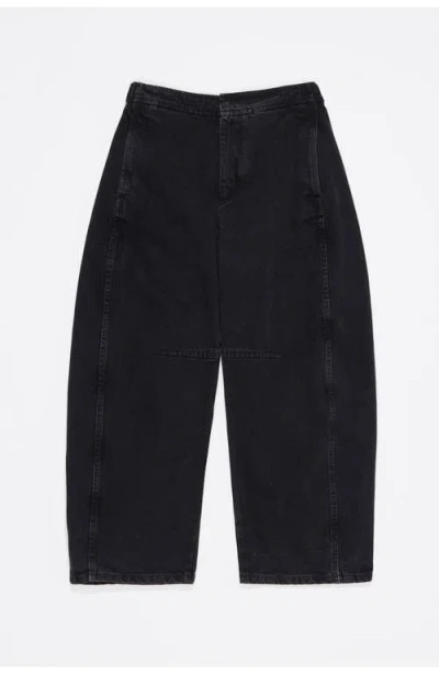 Bimba Y Lola Barrel Cut Ankle Jeans In Black