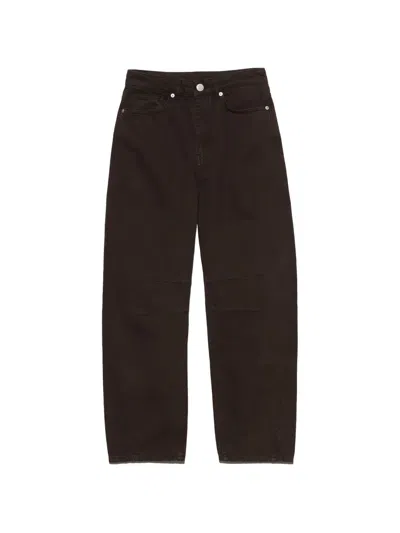 Bimba Y Lola Barrel Dark Brown 5-pocket Denim Trousers