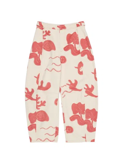 Bimba Y Lola Barrel Graphic-print Trousers In Multi