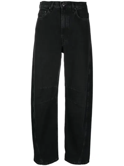 Bimba Y Lola Barrel Wide-leg Jeans In Black