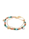 Bimba Y Lola Bead-embellished Bracelet In Gold