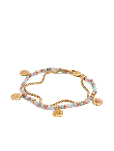 Bimba Y Lola Bead-embellished Bracelet In Gold
