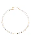 Bimba Y Lola Bead-embellished Necklace In Gold