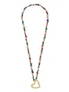 Bimba Y Lola Beaded Heart-charm Necklace In Multi