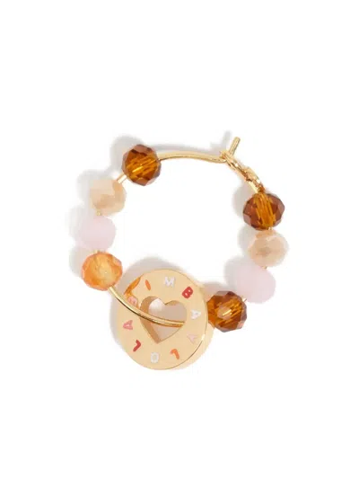 Bimba Y Lola Beaded Hoop Earrings In Gold