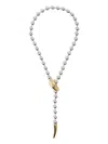 Bimba Y Lola Two-tone Snake Necklace In Metallic