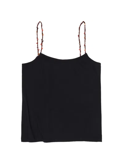 Bimba Y Lola Bead-embellished Top In Black