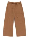 Bimba Y Lola Belted Cropped Trosuers In Brown