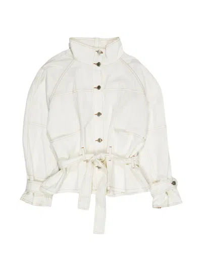 Bimba Y Lola Belted Jacket In White