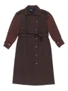 Bimba Y Lola Belted Two-toned Trench Coat In Brown