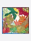 Bimba Y Lola Bird-print Floral Scarf In Multi