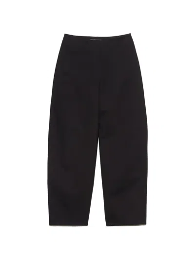 Bimba Y Lola Black Barrel-pants With Decorative Stitching