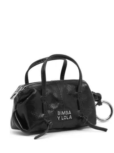 Bimba Y Lola Black Leather Micro Lolita Bag