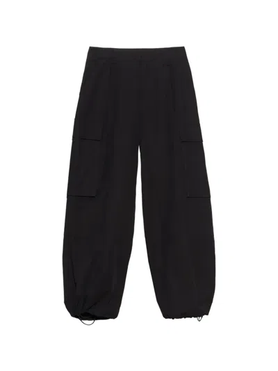 Bimba Y Lola Black Wide-leg Cargo Trousers In Multi