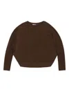 Bimba Y Lola Boat-neck Blouse In Brown