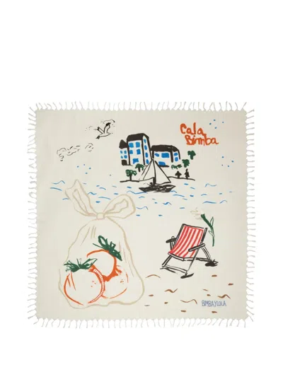 Bimba Y Lola Bone Cala Bimba Shawl In Gold