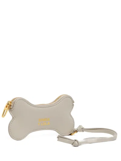 Bimba Y Lola Bone Zip Wallet In Gray